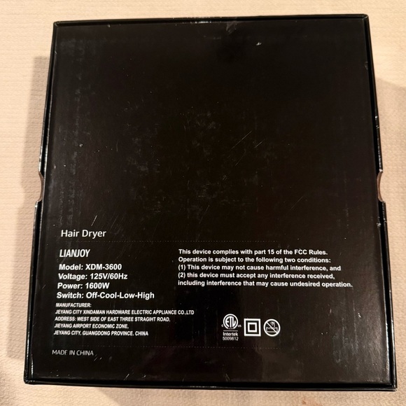 New Foldable Hair Dyer Blue Lightweight 2 Heat Settings Includes Travel Bag - Picture 5 of 10